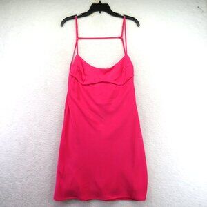 Allison Kelly Dress Sz Large Hot Pink Mini Adjustable Straps Sweetheart Neckline